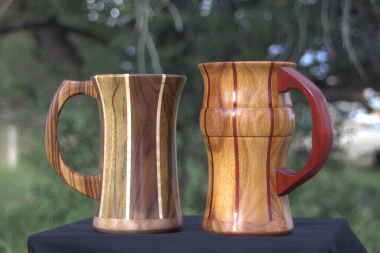 Peruvian Walnut, Black Limba & Maple · Canary with Paduak stripes