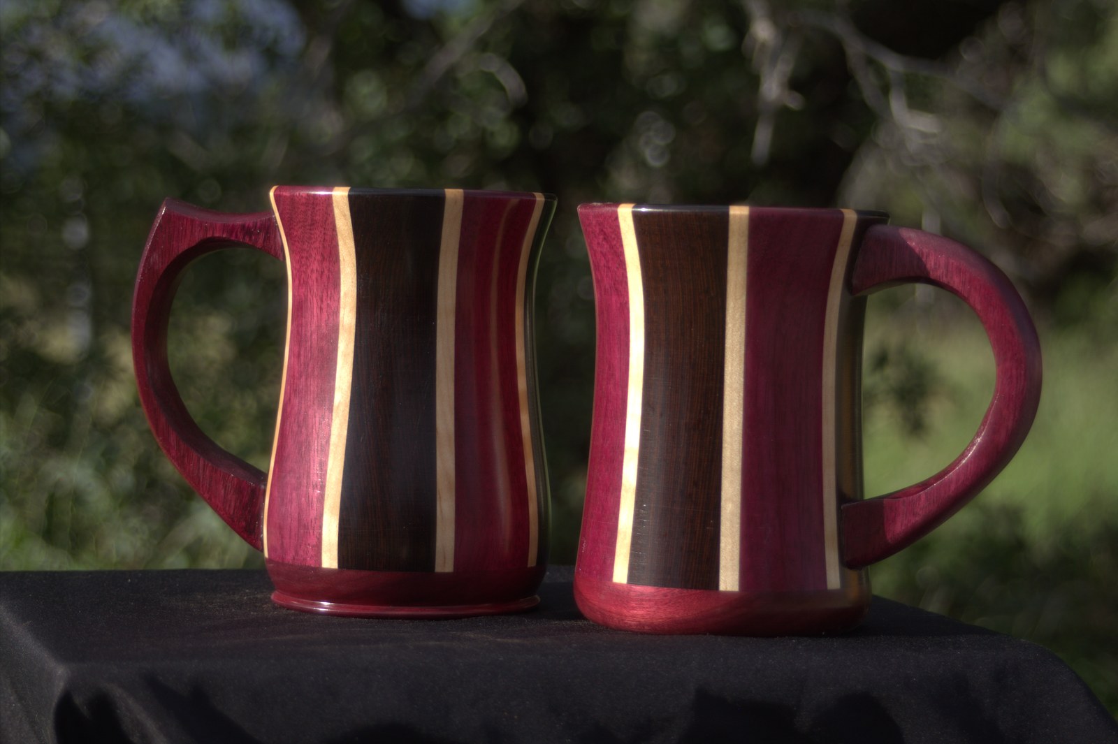 Wenge & Purple Heart with Maple stripes