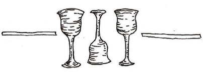 Hand-drawn wooden cup designs
